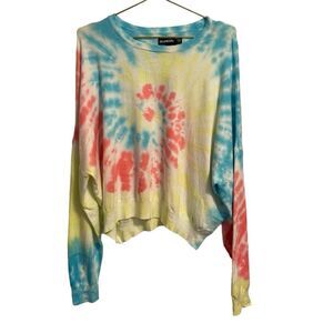 BLANKNYC Tie Dye Lightweight Knit Crewneck Sweater NWT